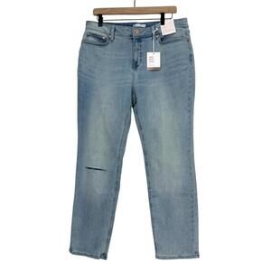 LC Lauren Conrad Women’s Size 14 Blue Brigitte Wash Slim Fit Boyfriend Jeans New